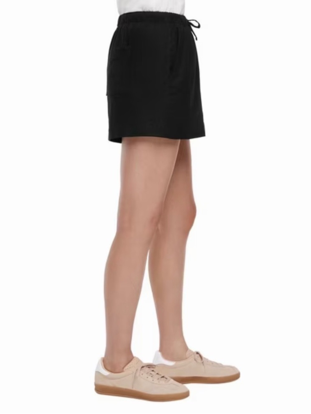 GAP Linen Blend Pull On Shorts with Pockets XL Black NWT - Picture 3 of 10